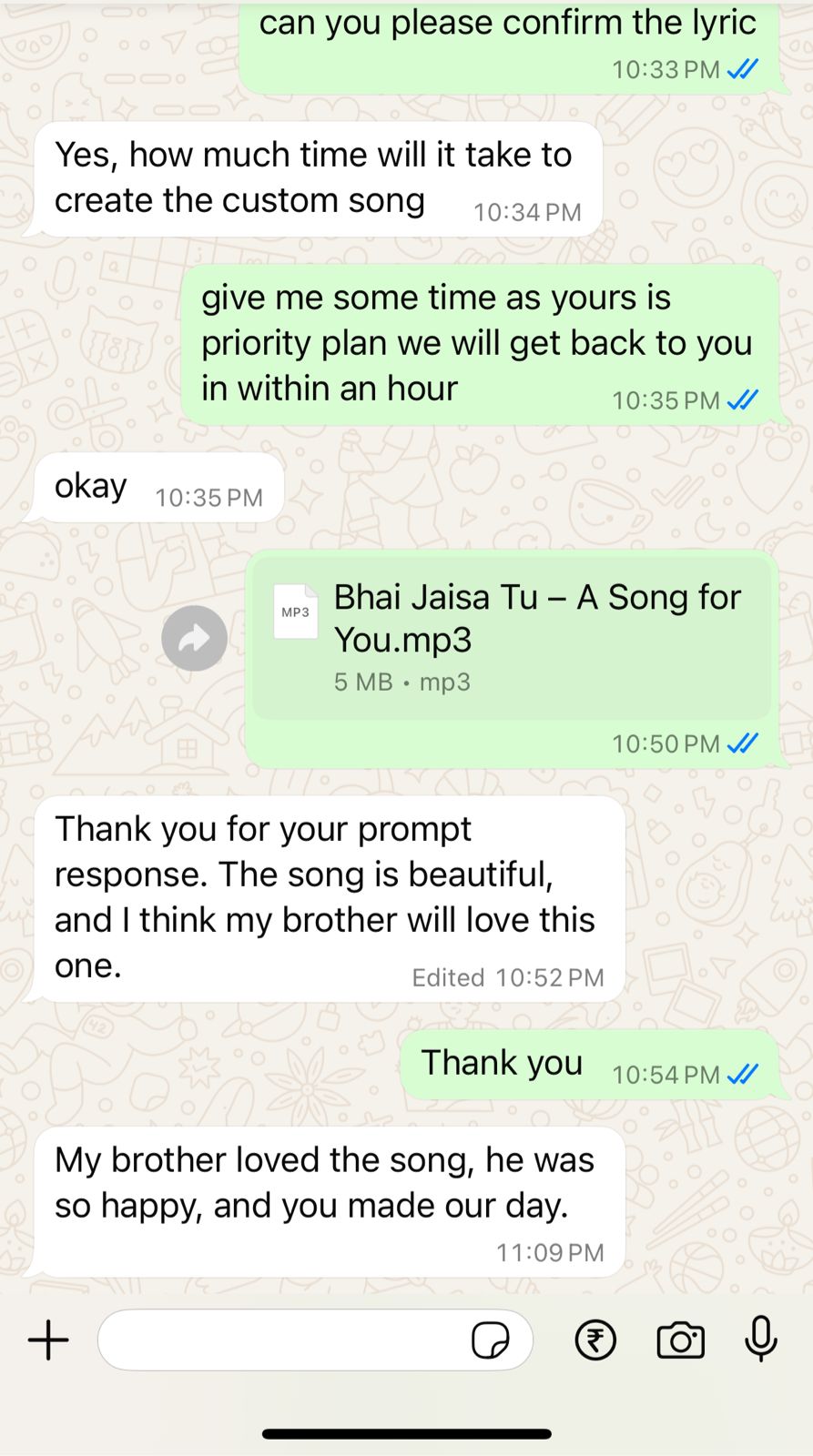 Client feedback 3